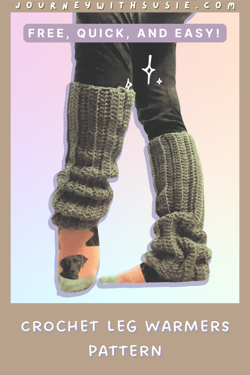 Crochet Leg Warmers Pattern - journey with Susie